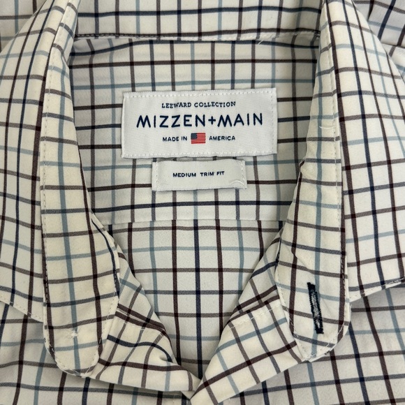 MIZZEN+MAIN Leeward Collection Performance Dress Shirt | M Trim Fit - Picture 6 of 7